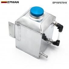 EPMAN Baffled Aluminum Oil Catch Can Resevoir Tank Kit  Oil Tank Fuel Surge Tank Car Accessories 1L EPYXFST015